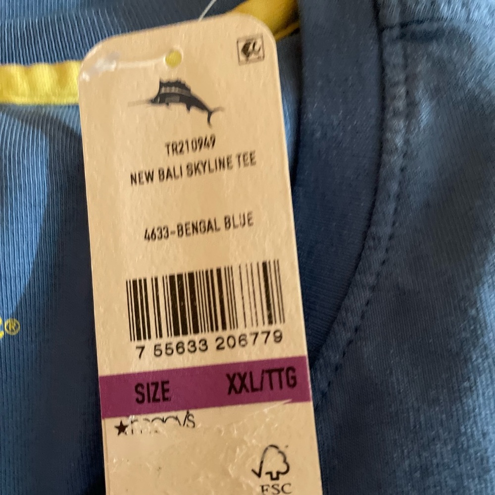 Tommy Bahama Pocket T XXL Men’s New Bali Skyline in Bengal Blue Tee short sleeve